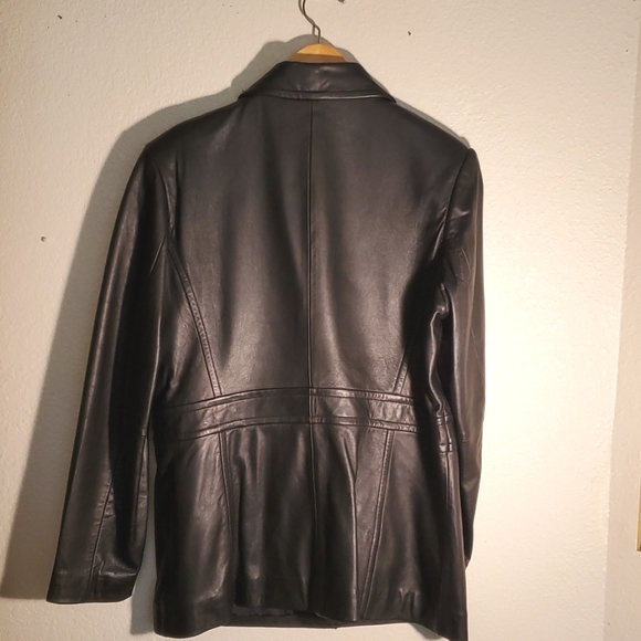 100% LEATHER WOMENS JACKET - SIZE LARGE MINT CONDITION - Picture 4 of 6